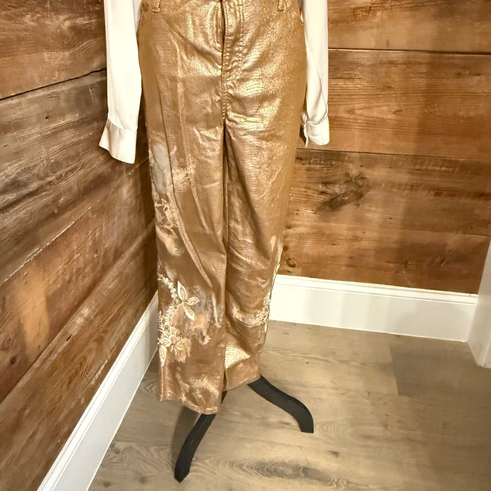 Chico's Gold Straight Leg Jeans